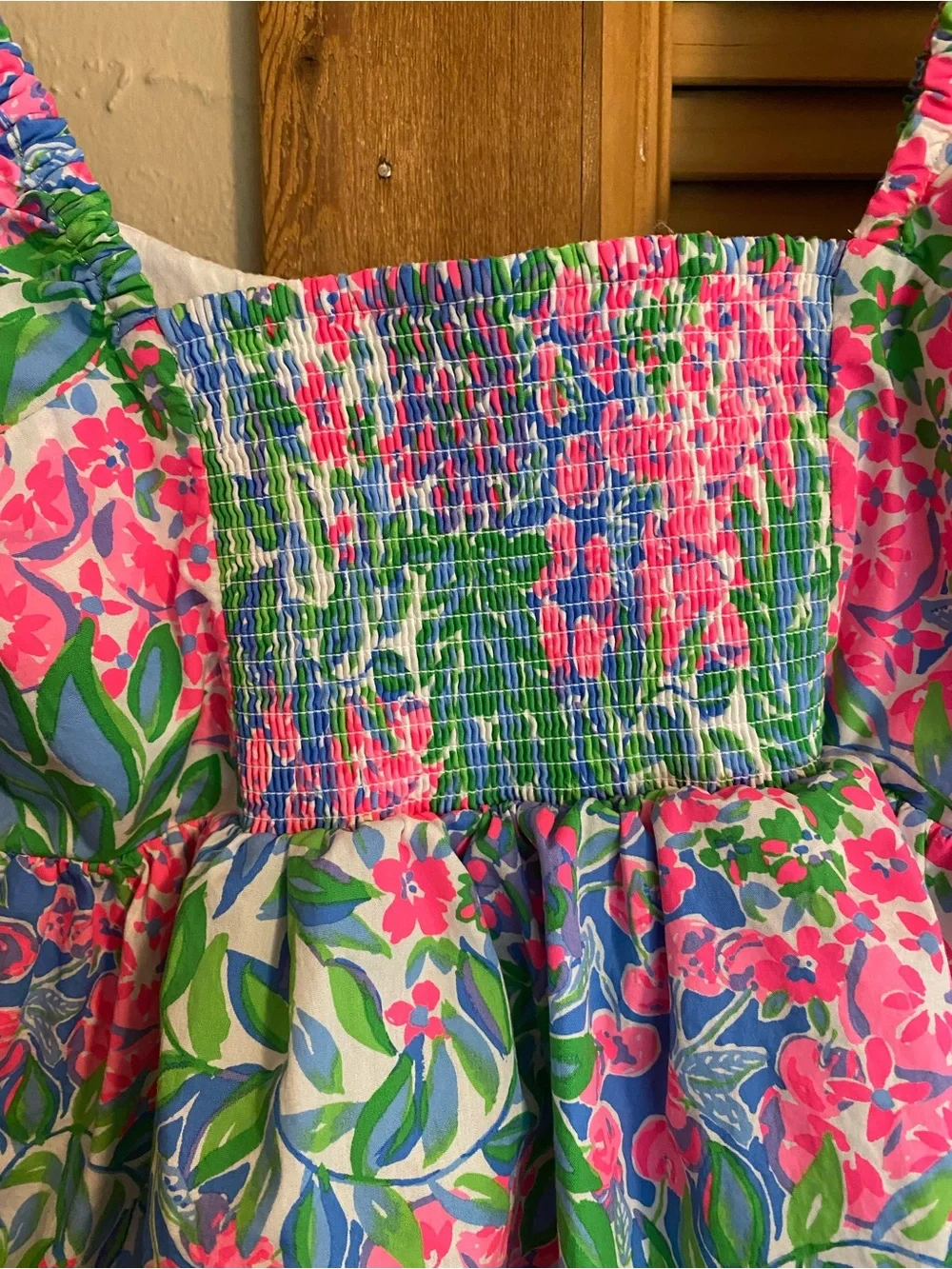Lilly Pulitzer “Kay” Puff-Sleeve Top Cherry on Top Size 0 Like New w/o Tags